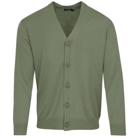 J Lindeberg Lucas Knitted Cardigan Oil Green
