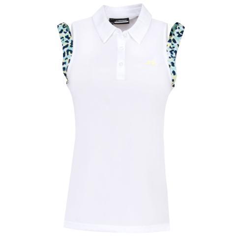 J Lindeberg Malaika Sleeveless Ladies Polo Shirt White