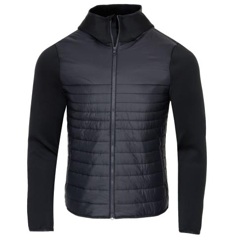 J Lindeberg Martino Quilt Hybrid Hooded Jacket Black