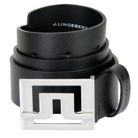 J Lindeberg Slater 40 Leather Belt Black