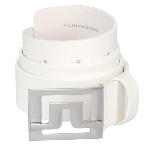 J Lindeberg Slater 40 Leather Belt White