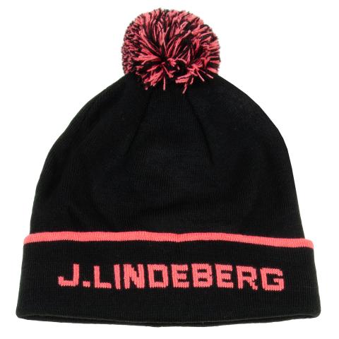 J Lindeberg Stripe Beanie Black