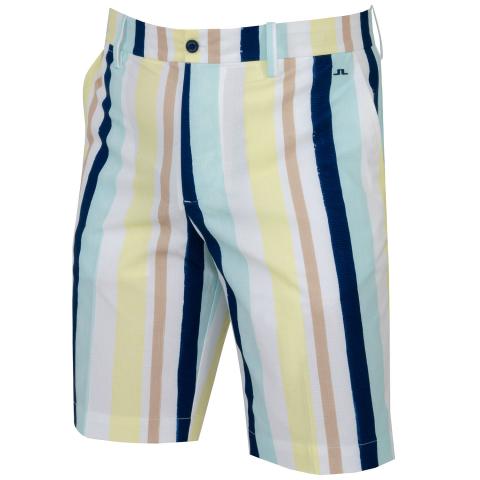 J Lindeberg Tim Print Golf Shorts Painted Stripe Wax Yellow