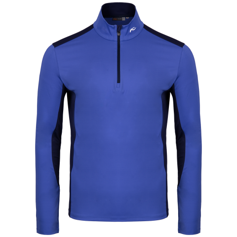 KJUS Cool Recovery Zip Neck Golf Sweater Mykonos/Atlanta Blue