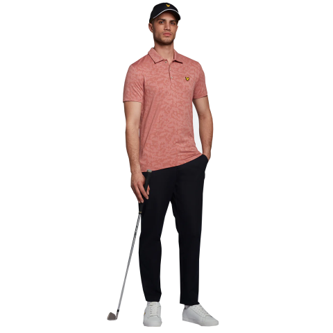Lyle & Scott Seafoam Jacquard Golf Polo Shirt