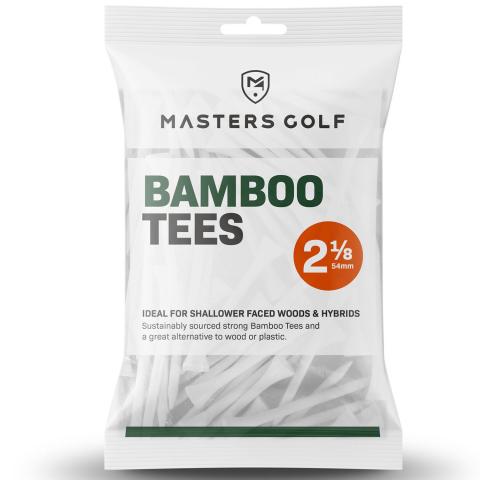 Masters Bamboo Golf Tees White 2.125'' / 54mm Long - Pack of 20