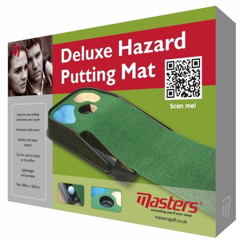 Masters Deluxe Practice Putting Mat with Hazards