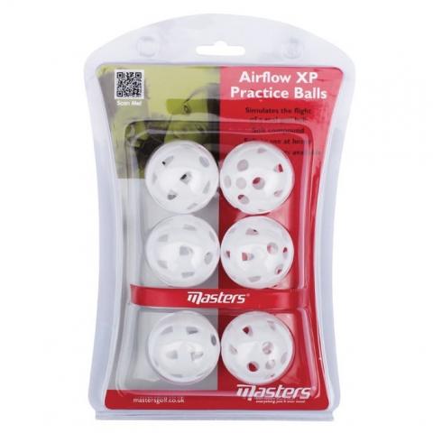 Masters Airflow XP Practice Golf Balls White Pack of 6