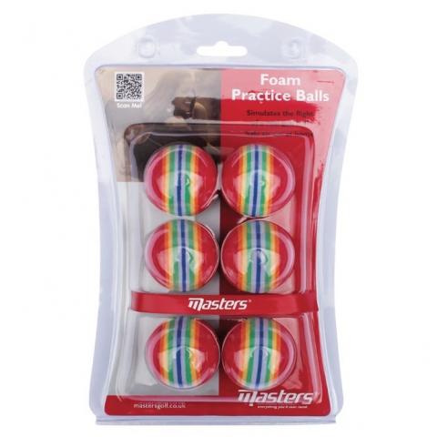 Masters Rainbow Foam Practice Golf Balls Pack of 6