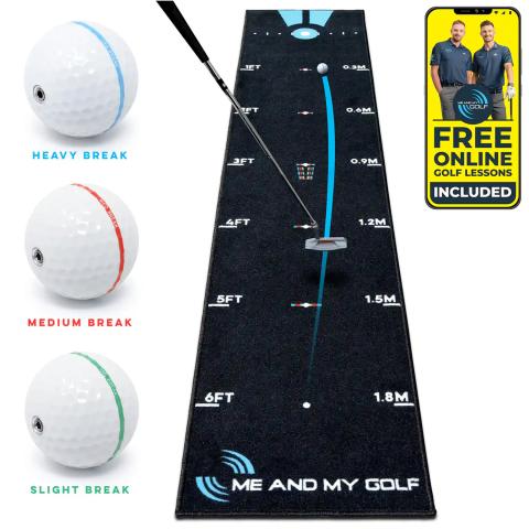 Me and My Golf Breaking Ball Practice Putting Mat Practice Breaking Putts at Home