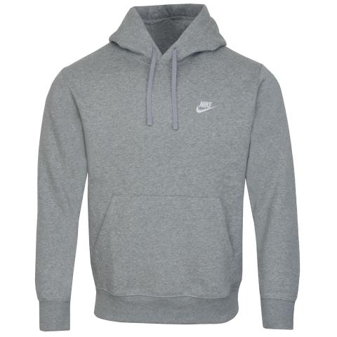 Nike Sportswear Club Fleece Pullover Hoodie Dark Grey Heather/Matte Silver/White