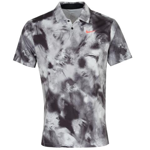 Nike Dri-FIT Tour Ombre Part Polo Shirt Black/Turf Orange