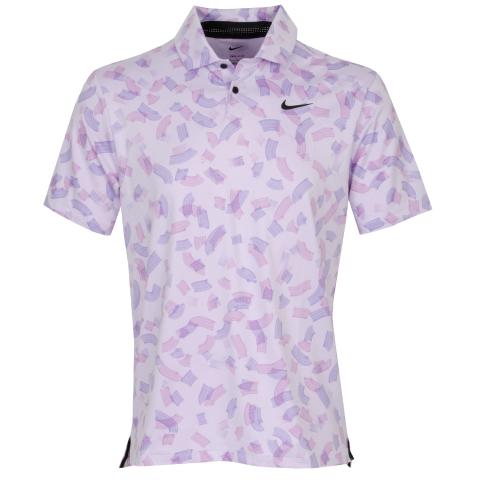 Nike Dri-FIT Tour Micro Part Polo Shirt Lilac Bloom/Black