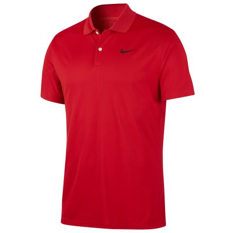 red nike golf polo
