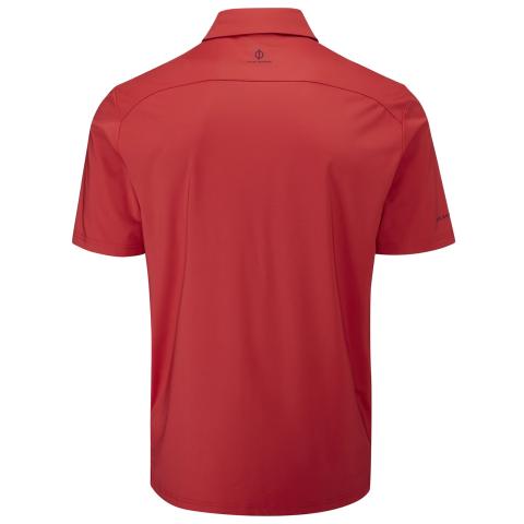 Oscar Jacobson Chap II Tour Polo Shirt Jewel Red/Navy | Scottsdale Golf