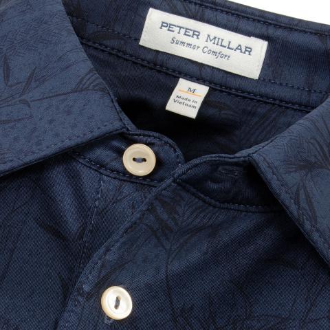 Peter Millar Bamboo Botanical Performance Jersey Polo Shirt