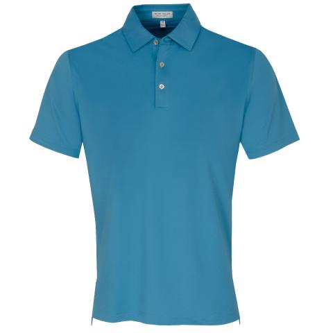 Peter Millar Solid Performance Jersey Polo Shirt Jasper Blue