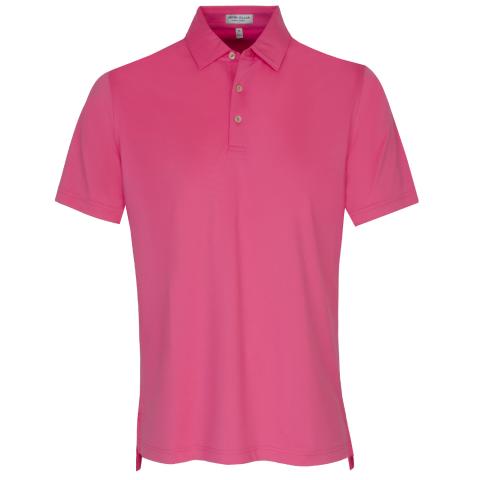 Peter Millar Solid Performance Jersey Polo Shirt Pink Ruby