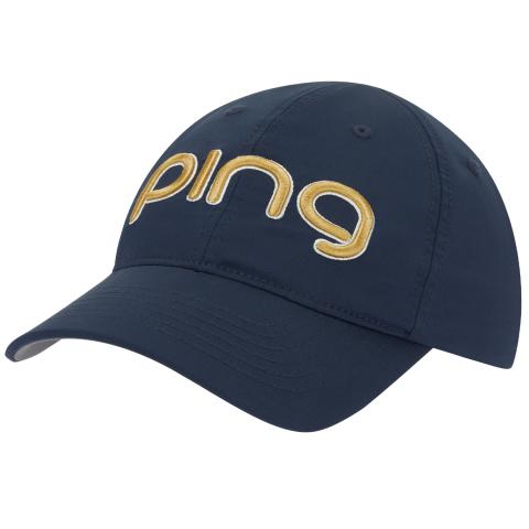 PING Tour Delta Ladies Golf Baseball Cap Navy/Gold