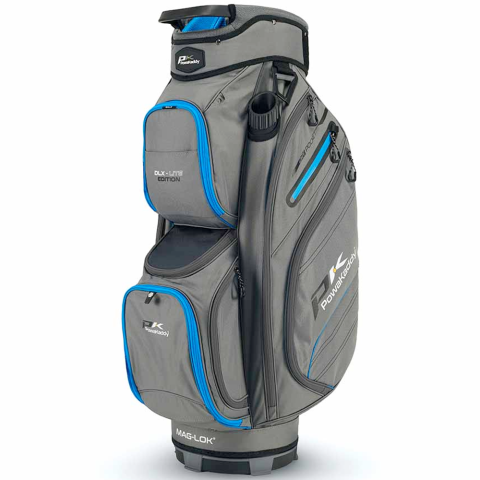 PowaKaddy DLX-Lite Golf Cart Bag Gun Metal/Blue