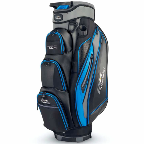 PowaKaddy Premium Tech Golf Cart Bag Gun Metal/Black/Blue