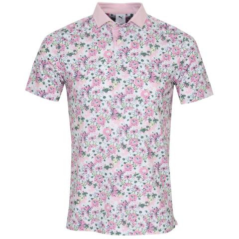 PUMA x Arnold Palmer Floral Polo Shirt White Glow/Pale Pink
