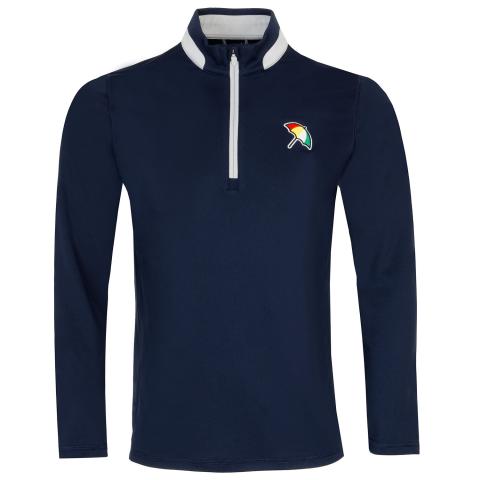 PUMA x Arnold Palmer Lightweight Zip Neck Golf Sweater Navy Blazer/Ash Gray