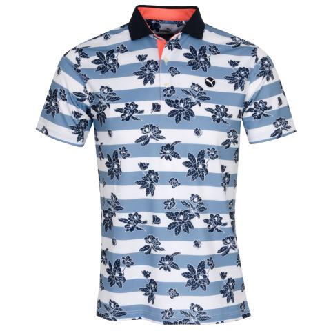 PUMA Pique Garden Polo Shirt Zen Blue/Deep Navy