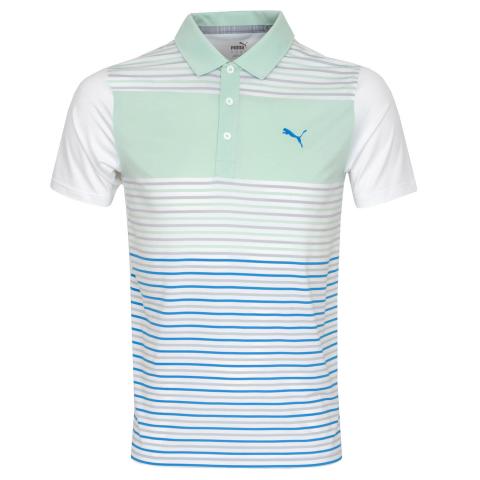 green puma golf shirt