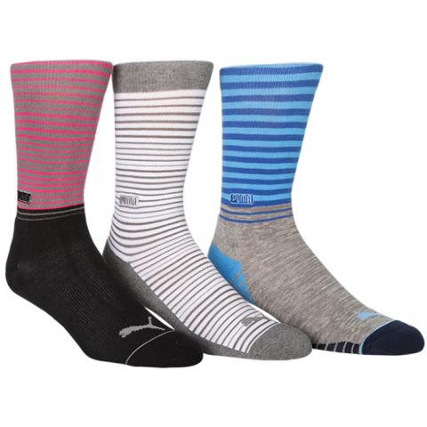 Puma Fusion Stripe Crew Socks (3 Pack) Puma Fusion Stripe Crew Socks (3 Pack)