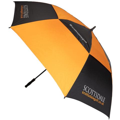 Scottsdale Golf 25th Anniversary Double Canopy Golf Umbrella Black/Orange