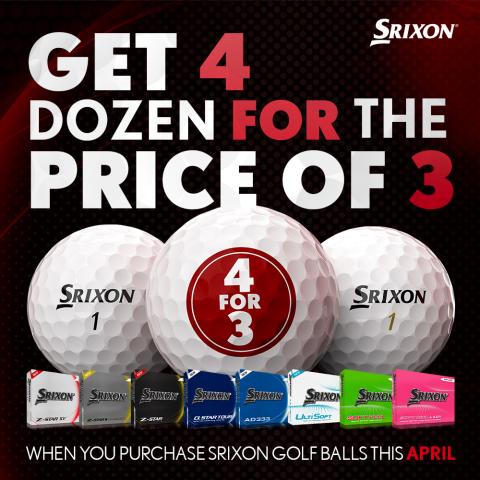 Srixon AD333 4 for 3 Golf Balls