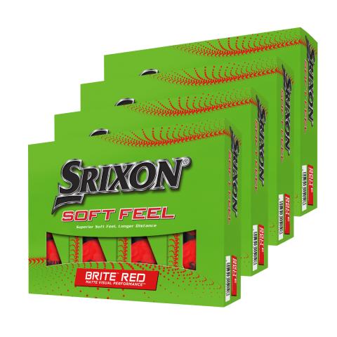 Srixon Soft Feel Brite 4 for 3 Golf Balls Red / 4 Dozen
