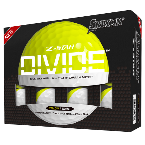 Srixon Z-STAR Divide Golf Balls White & Yellow / Dozen