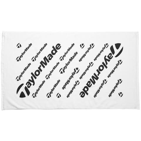 TaylorMade Tour Logo Golf Towel Black/White