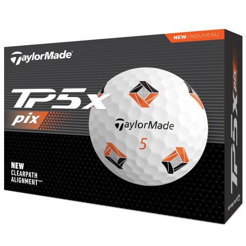 TaylorMade 2024 TP5x Pix 3.0 Golf Balls White / Dozen