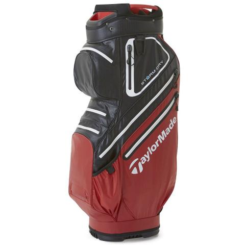 TaylorMade Storm Dry Waterproof Golf Cart Bag Red/Black
