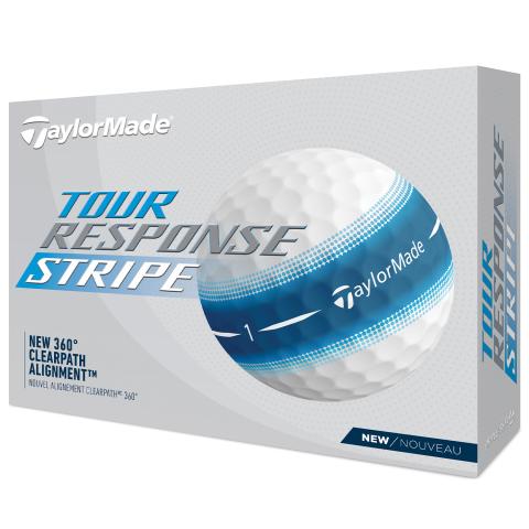 TaylorMade Tour Response Stripe Golf Balls Blue / Dozen