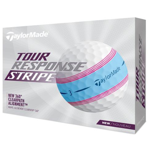 TaylorMade Tour Response Stripe Golf Balls Blue/Pink / Dozen