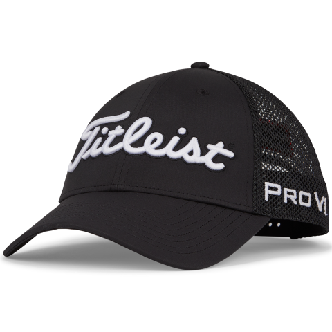 Titleist Tour Performance Mesh Adjustable Golf Cap Black/White