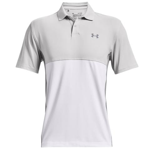 Under Armour Performance Blocked Golf Polo Shirt Halo Gray/White/Steel ...