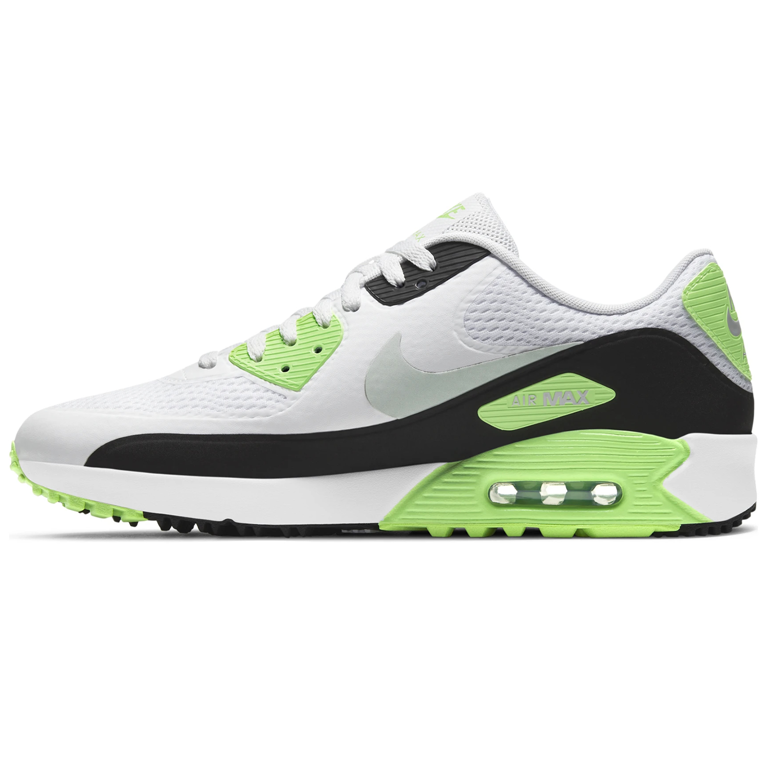 Nike Air Max 90 G Golf Shoes White/Neutral Grey/Black/Flash Lime ...