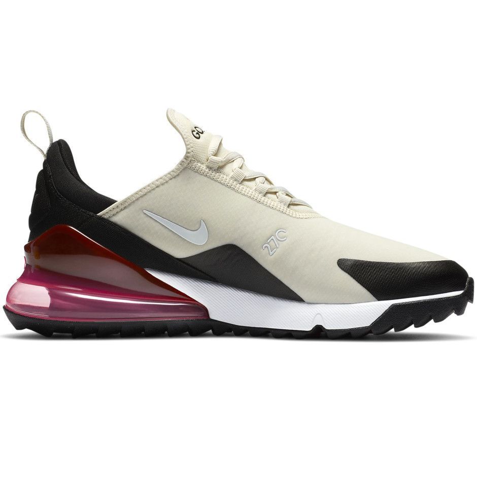 Nike Air Max 270G Golf Shoes Light Bone/Black/Hot Punch/White