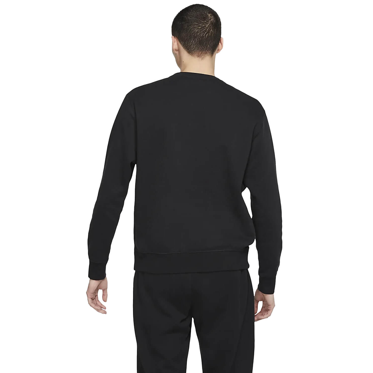Nike Sportswear Club Fleece Crew Neck Golf Sweater Black/White ...