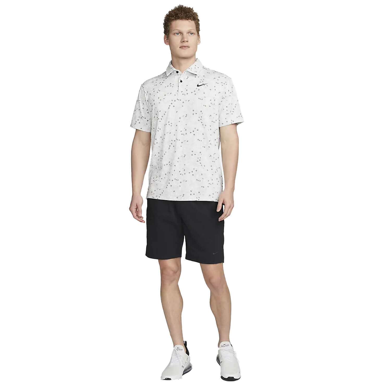 Nike Dri FIT Tour Floral Golf Polo Shirt Photon Dust/Black | Scottsdale ...
