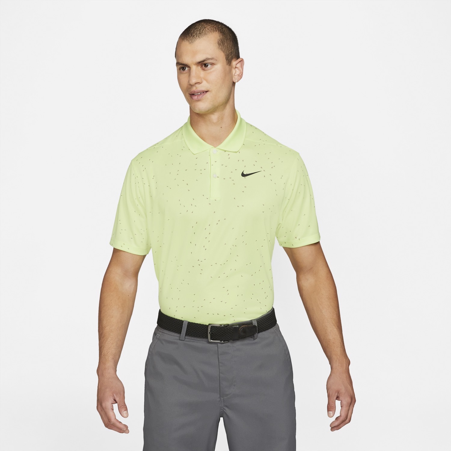 Nike Dry Victory Micro Print Polo Shirt Light Lemon Twist | Scottsdale Golf