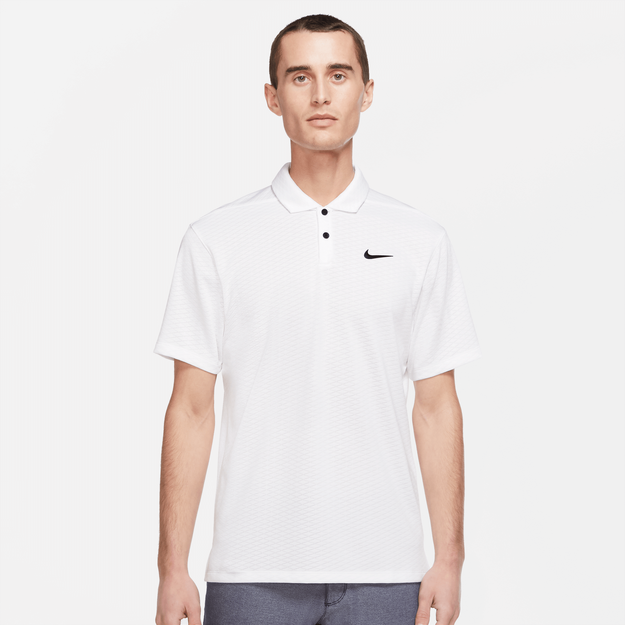 Nike Dri-FIT Vapor Golf Polo Shirt White/Black | Scottsdale Golf