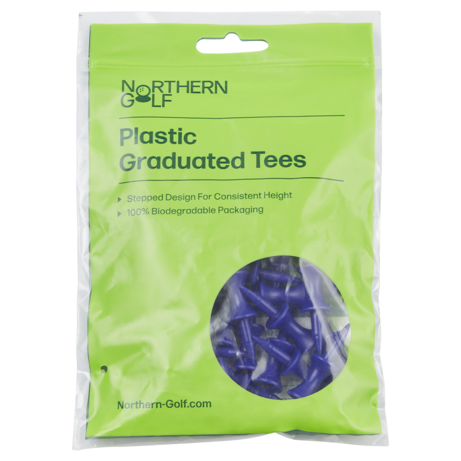 Northern Golf Plastic Graduated Golf Tees Blue