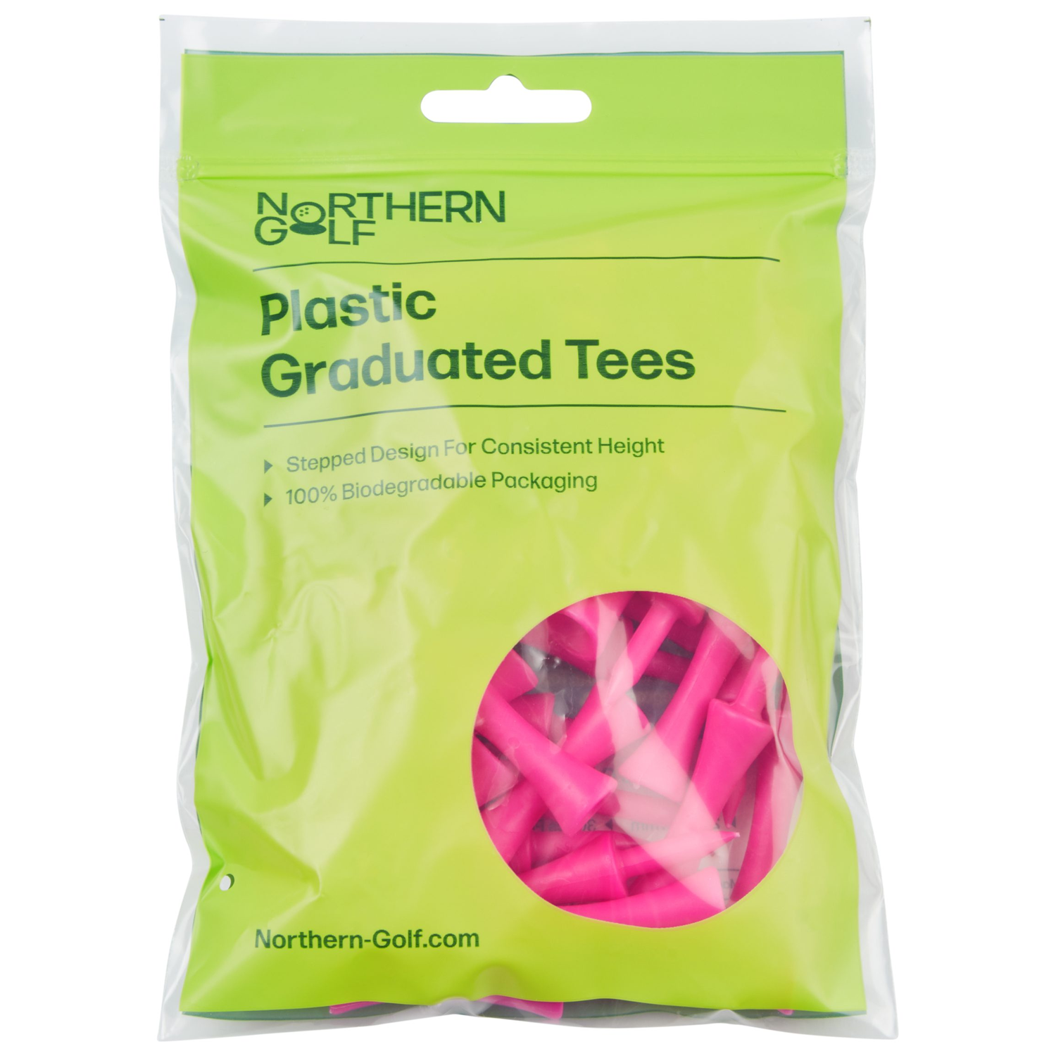 Northern Golf Plastic Graduated Golf Tees Pink