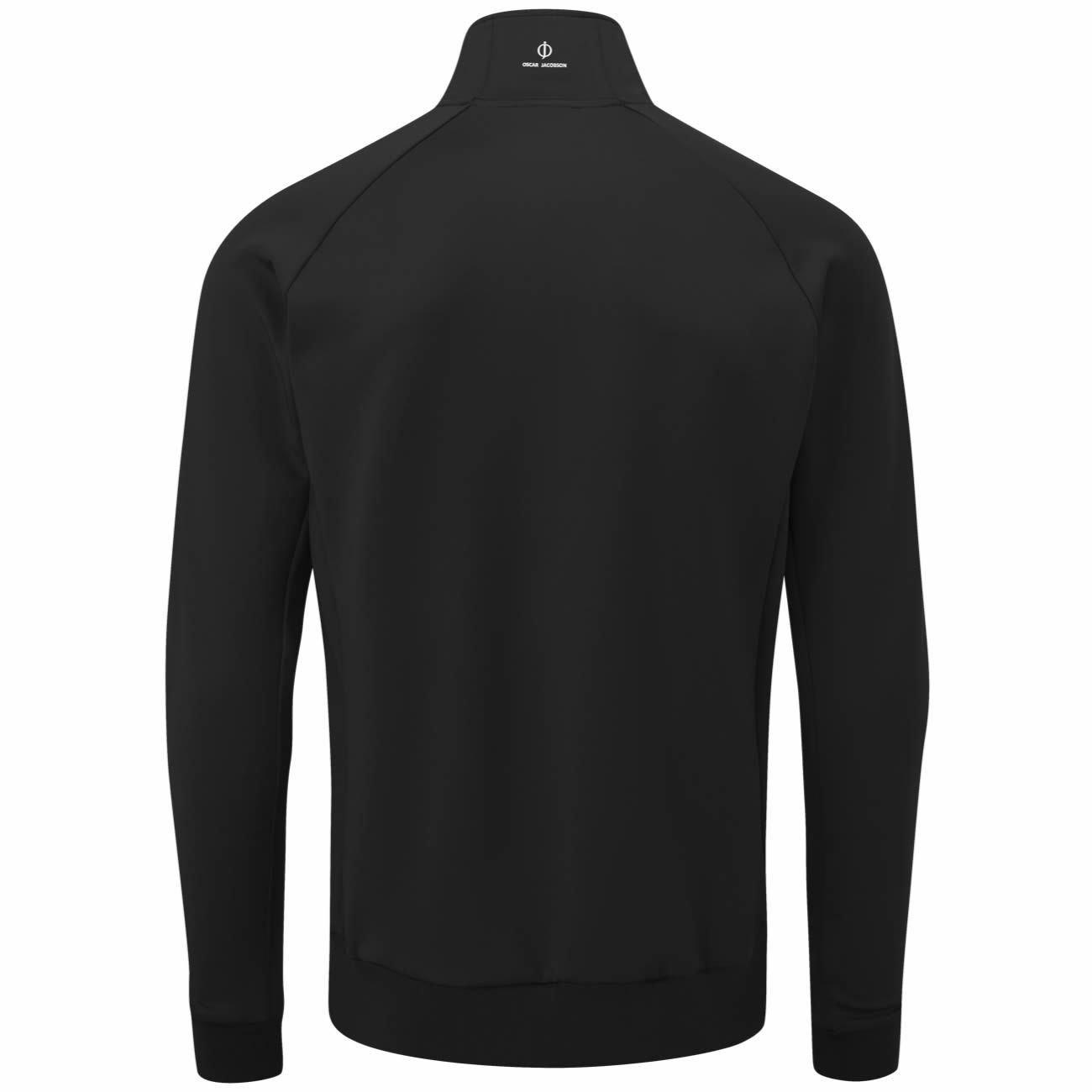 Oscar Jacobson Trent Tour Zip Neck Sweater Black | Scottsdale Golf